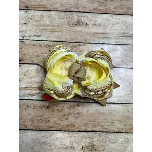 Lilly Reese Bowtique 4" Belle Inspired Glitter Ribbon Bow